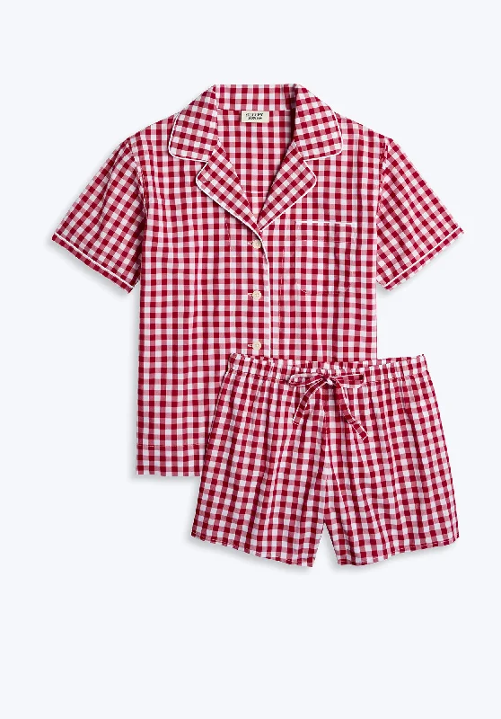 Corita Pajama Set in Large Red Gingham Forever 21 pajama sets