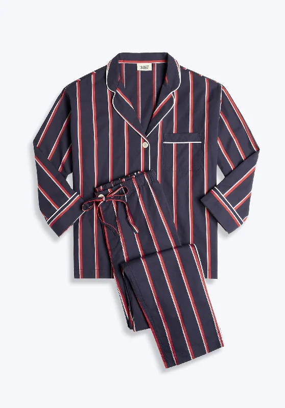 Marina Pajama Set in Marine Stripe Funny graphic pajama sets