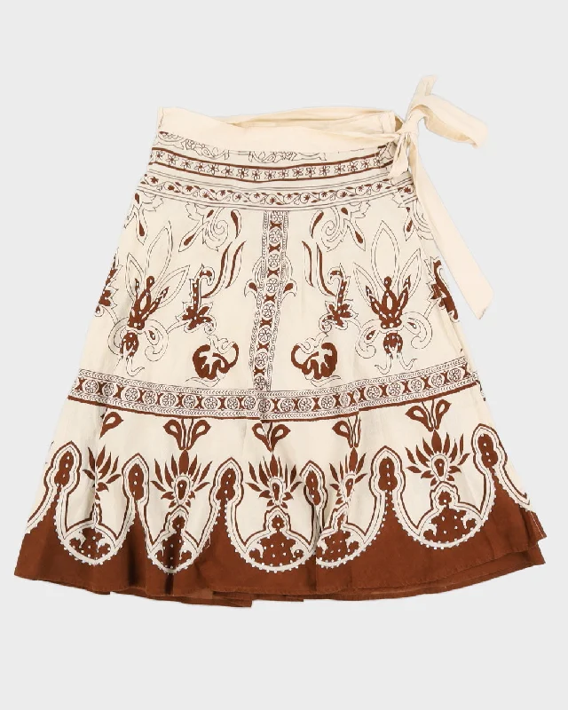 Womens Beige Skirts Couple pajama sets