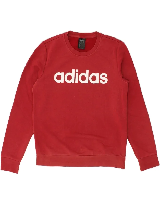 ADIDAS Womens Graphic Sweatshirt Jumper UK 8 /10 Small Red Cotton Gucci sweaters