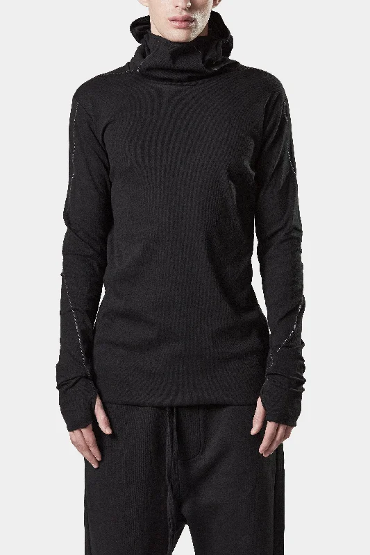 Balaclava hooded long sleeve tee Must-have sweaters for this season