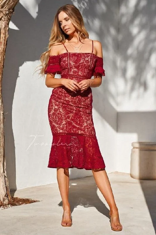 Erica Dress - Red Best midi dresses for summer vacation