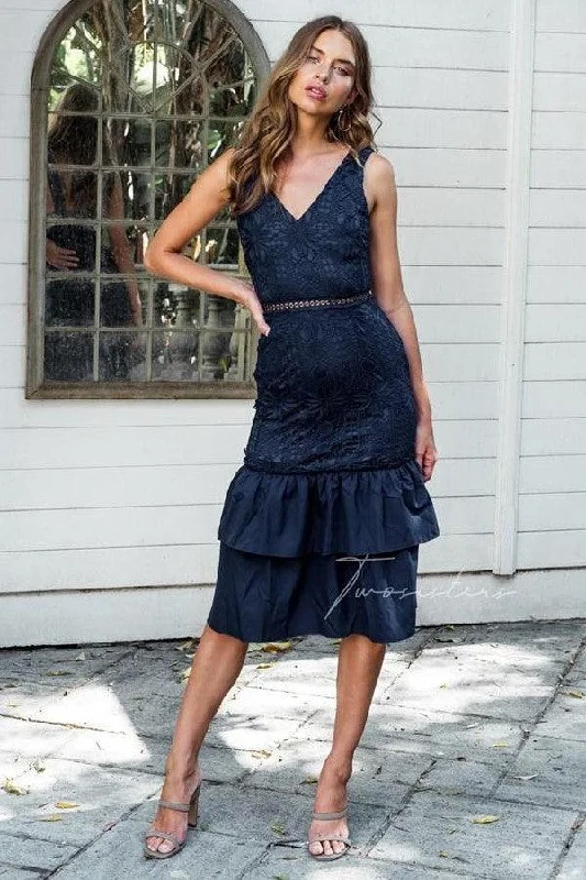 Izzy Dress - Navy Formal midi dresses