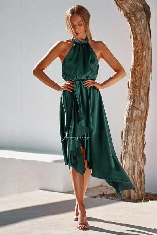 Kathleen Dress - Emerald Green Corset midi dresses