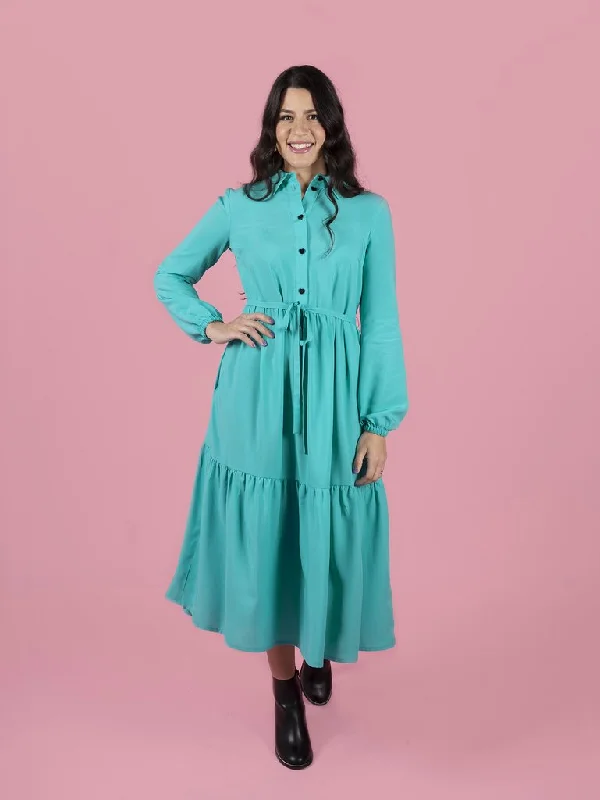 Tilly and the Buttons Lyra Shirt Dress Long sleeve midi dresses