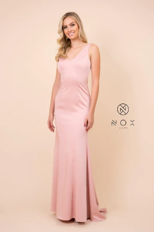 Long Formal V Neck Bridesmaid Dress Sale Best maxi dresses for plus size