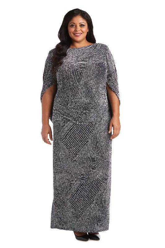 R&M Richards 5912W Plus Size Metallic Long Dress Versatile maxi dresses for all occasions