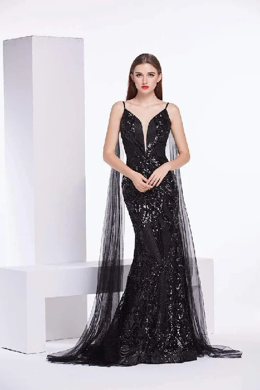 J'Adore Dresses - J14032 Sequin Embellished Mermaid Evening Gown Halter party dresses