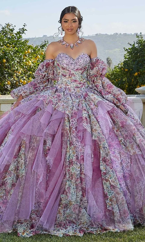 Vizcaya by Mori Lee 89423 - Floral Printed Sweetheart Ballgown Vintage party dresses