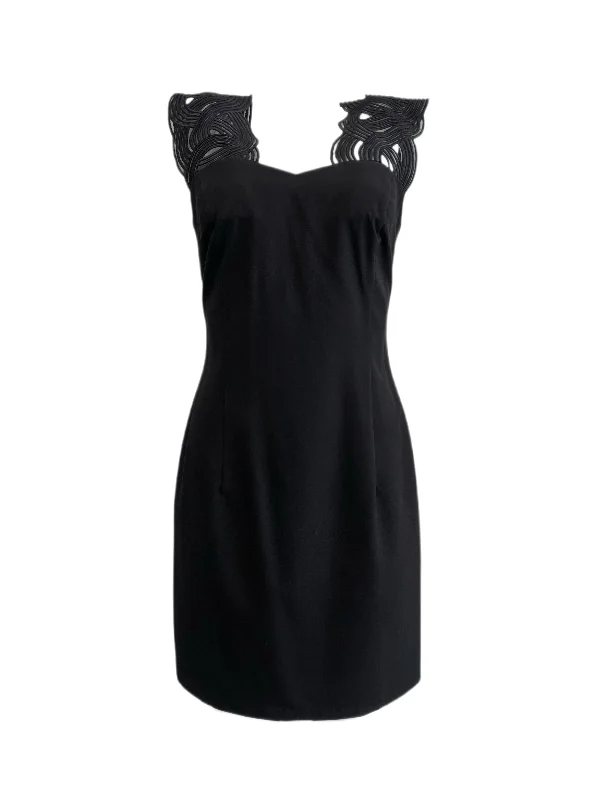 ANNE LEMAN Women's Black Intertwined Strap Narcissa Dress SP91DR8 $575 NEW Silk unclassified dresses