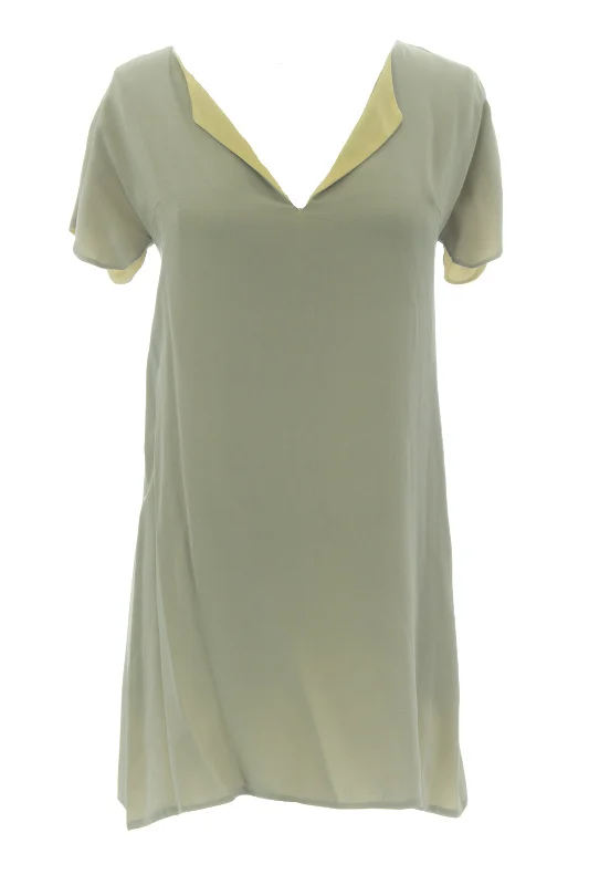 ANNE LEMAN Women's Grey/Lemon Yellow Reversible Dress 99918 $468 NEW Party unclassified dresses