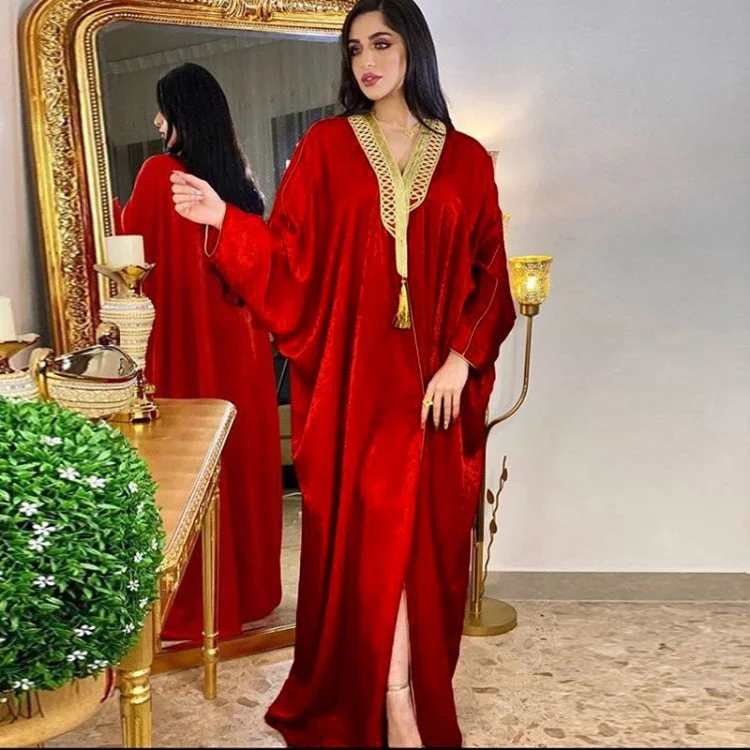 Bat Sleeve Robe Cardigan Dress (Color:Red Size:Free Size) Wedding guest unclassified dresses