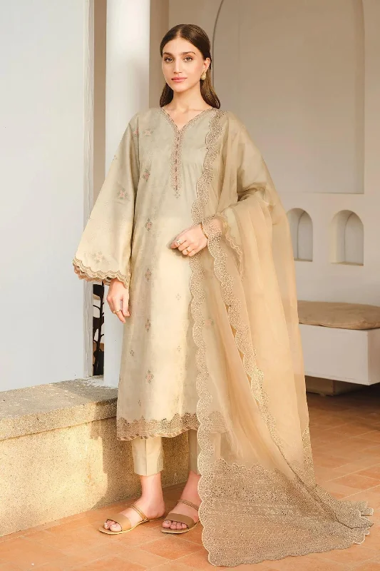 Beige Formal Wear Lawn Suit Chiffon unclassified dresses