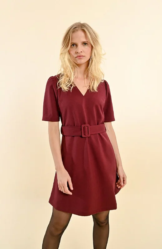 Molly Bracken - Belted Woven Dress Smocked unclassified dresses