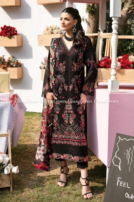 Black Embroidered Lawn Suit Winter unclassified dresses