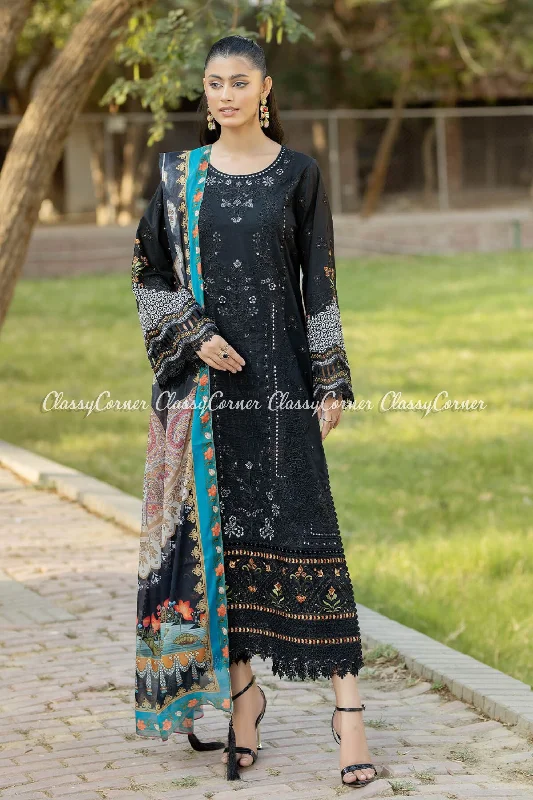 Black Lawn 3PC Suit Tiered unclassified dresses