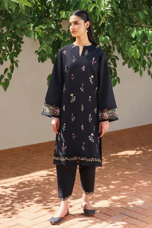 Black Lawn Readymade Salwar Kameez Breathable unclassified dresses