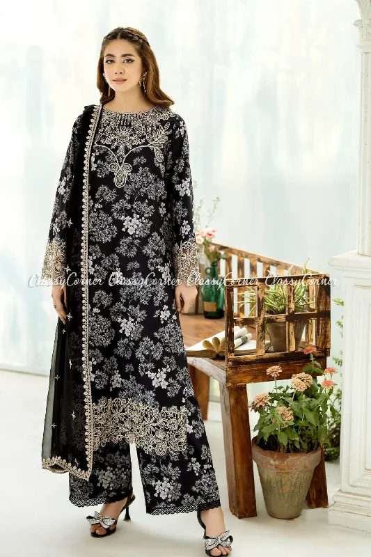 Black Lawn Readymade Salwar Kameez Everyday wear unclassified dresses