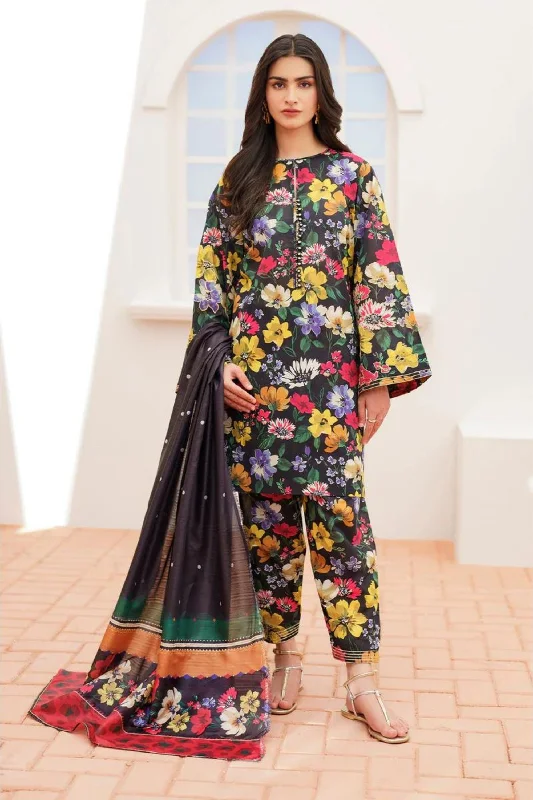 Black Multicolor Lawn Salwar Kameez Everyday wear unclassified dresses