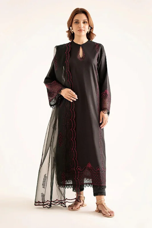 Black Red Pakistani Lawn Suit Color block unclassified dresses