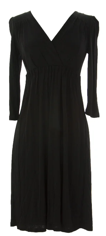 BODEN Women's Black Empire Waist Grace Dress WH418 US Sz 2R $148 NWOT Festival unclassified dresses