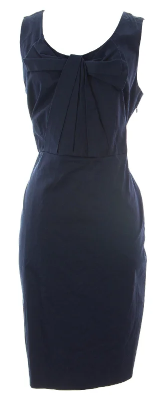 BODEN Women's Beautiful Bow Shift Dress Navy Discounted unclassified dresses