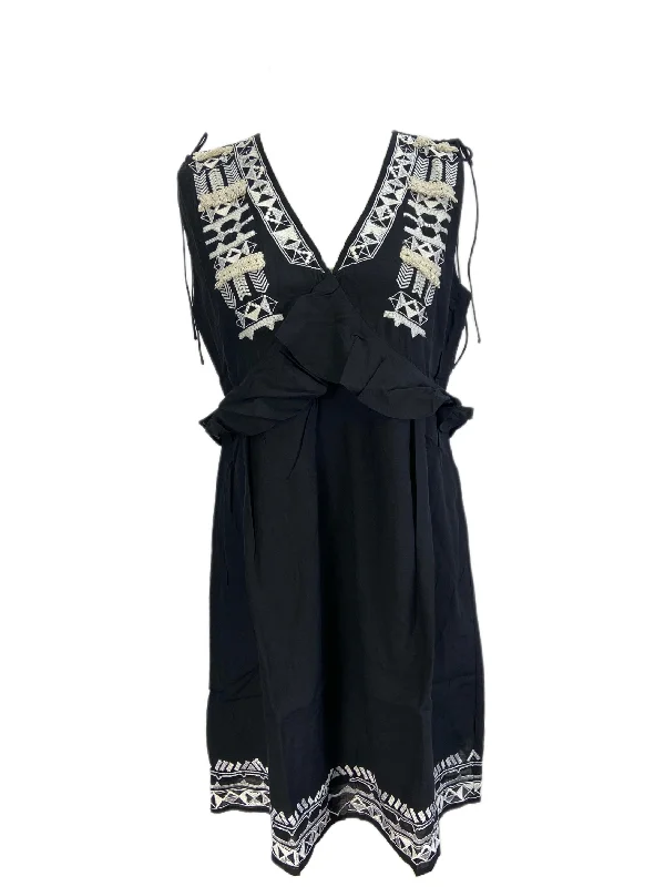 Catherine Malandrino Women's Black Beauty Open Market Embroidered Dress Sz M NWT Casual unclassified dresses