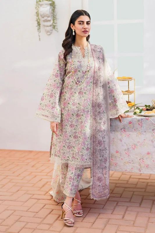 Cream Purple 3pc Lawn Suit Graduation unclassified dresses