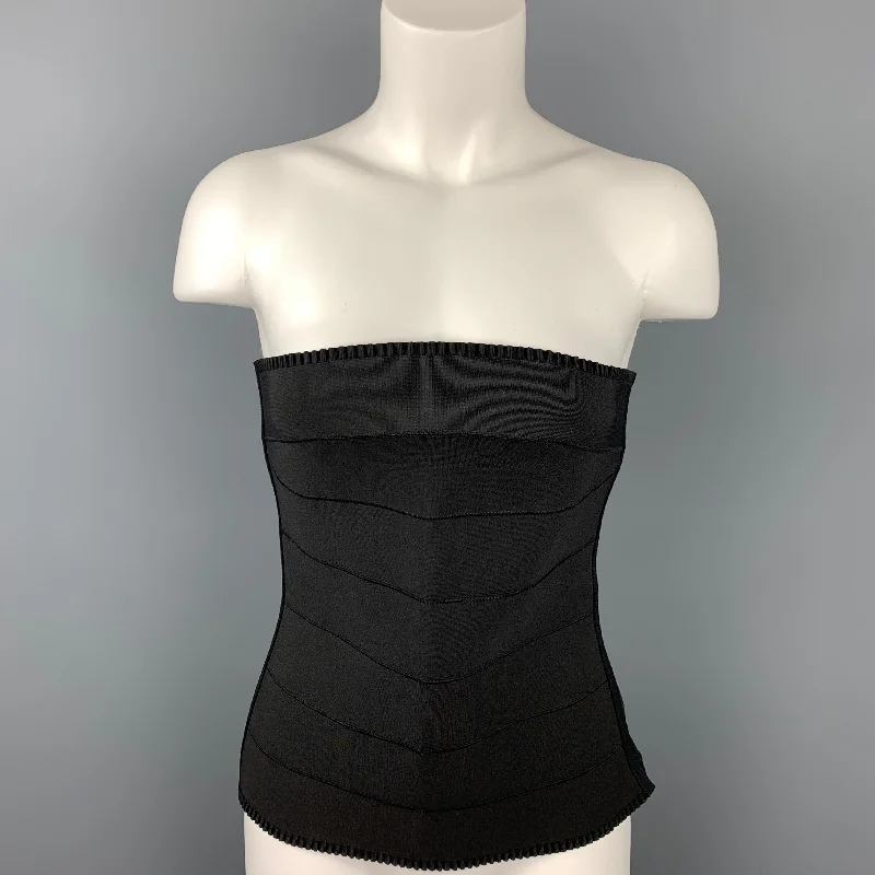 D&G by DOLCE & GABBANA Size 4 Black Polyamide Bustier Dress Top Fashionable unclassified dresses