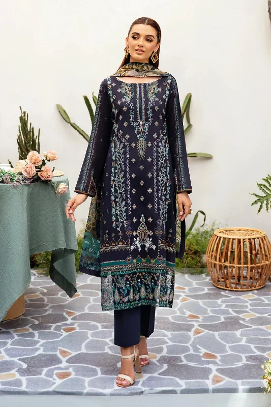 Dark Blue Pakistani Lawn Suit Popular unclassified dresses