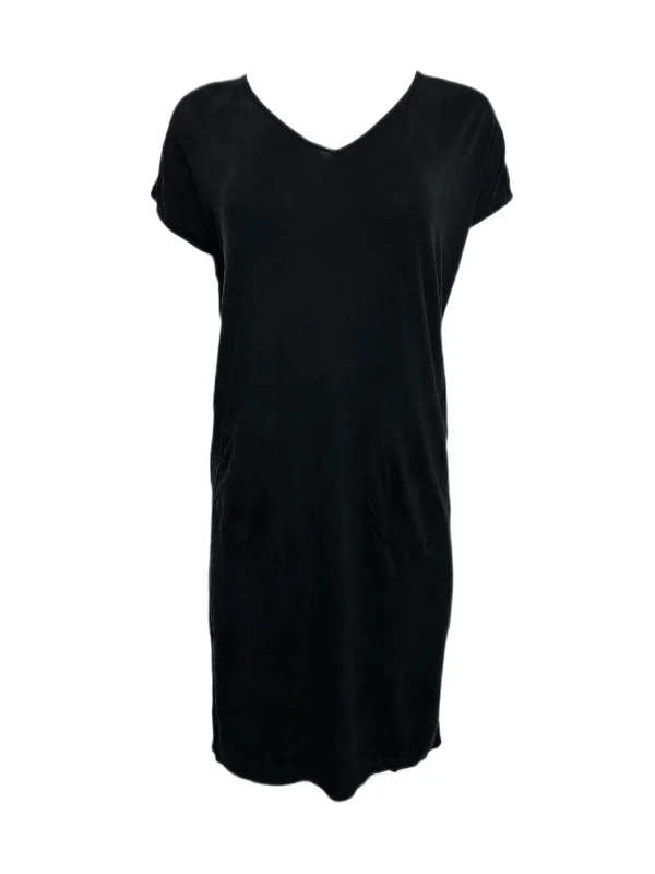 ECRU Women's Black Suede Cupro Lightweight Dress #6027 S NWT Open-back unclassified dresses