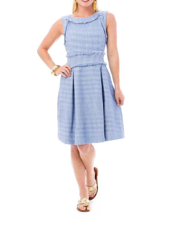 ELIZABETH MCKAY Women's Periwinkle Rye Dress $285 NEW Long unclassified dresses