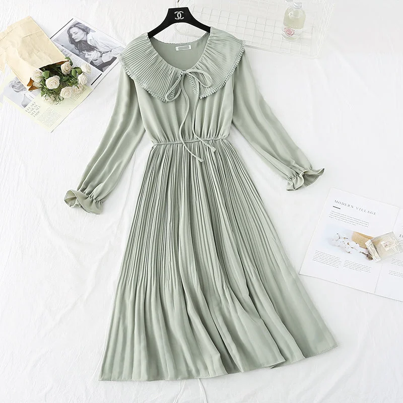 Fairy super fairy Sen Department waist closing thin gentle wind dress  3809 Sexy unclassified dresses