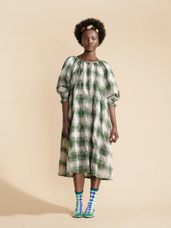 Flora Plaid Dress Beaded unclassified dresses