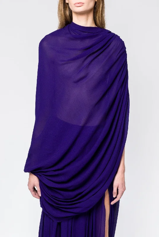 Alaïa Balloon Top in Violet Velvet unclassified dresses