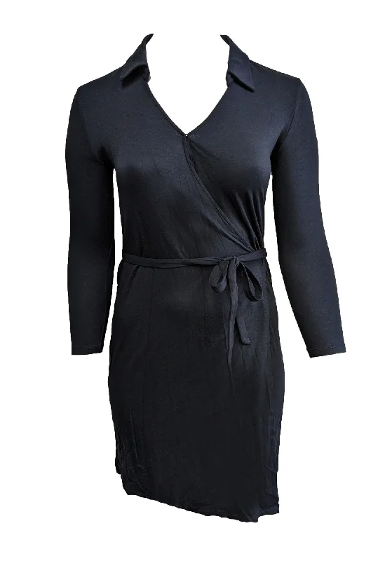 GANT Women's Navy Fitted Wrap Dress with Collar 405310 NWT Lace unclassified dresses