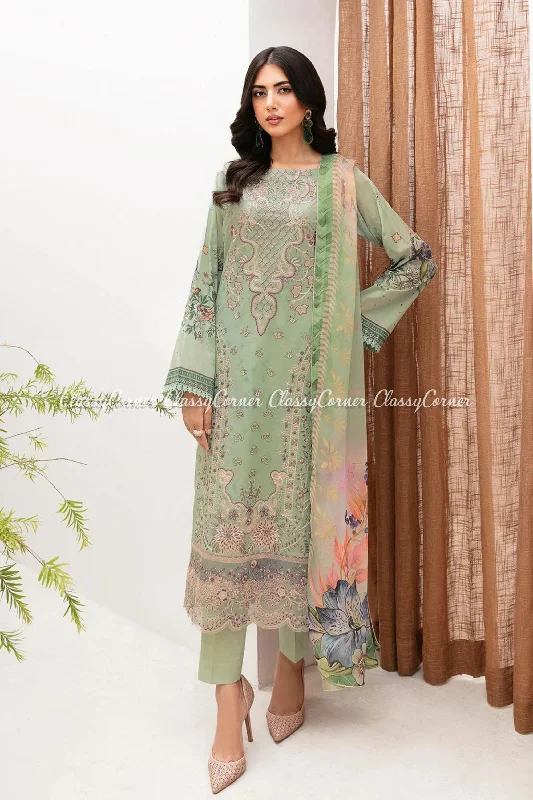 Green Lawn 3pc Salwar Kameez Open-back unclassified dresses