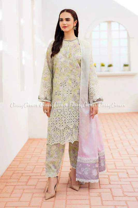 Green Lawn Pakistani 3PC Suit Festival unclassified dresses