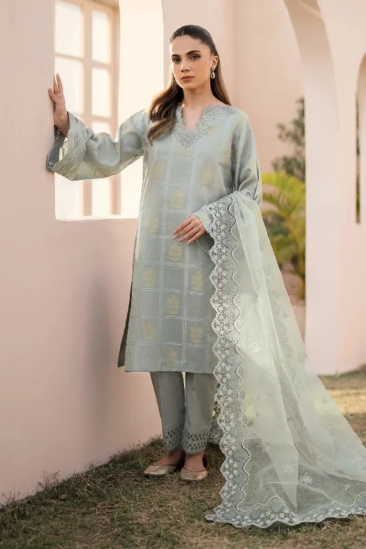 Grey Jacquard Lawn 3PC Suit Petite unclassified dresses