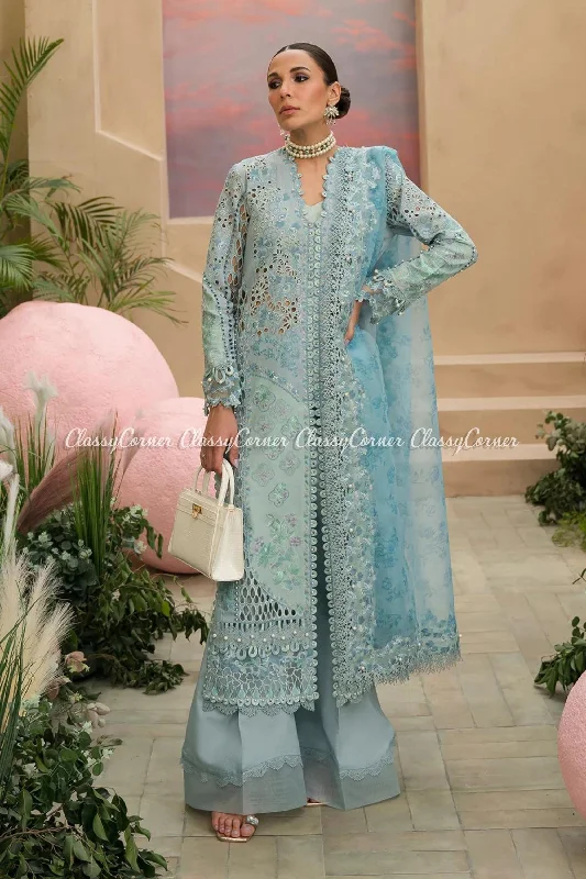 Ice Blue Formal Wear Lawn Suit Wrap unclassified dresses