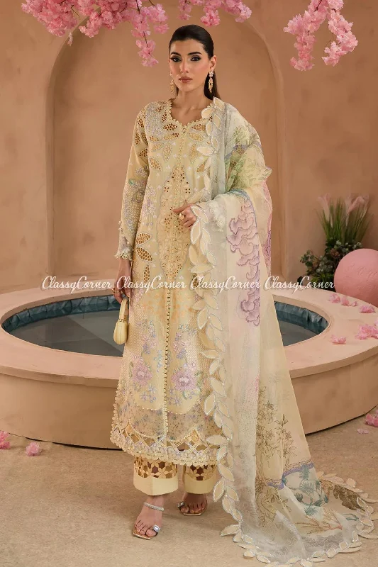 Lemon Yellow Lawn Salwar Kameez Stylish unclassified dresses