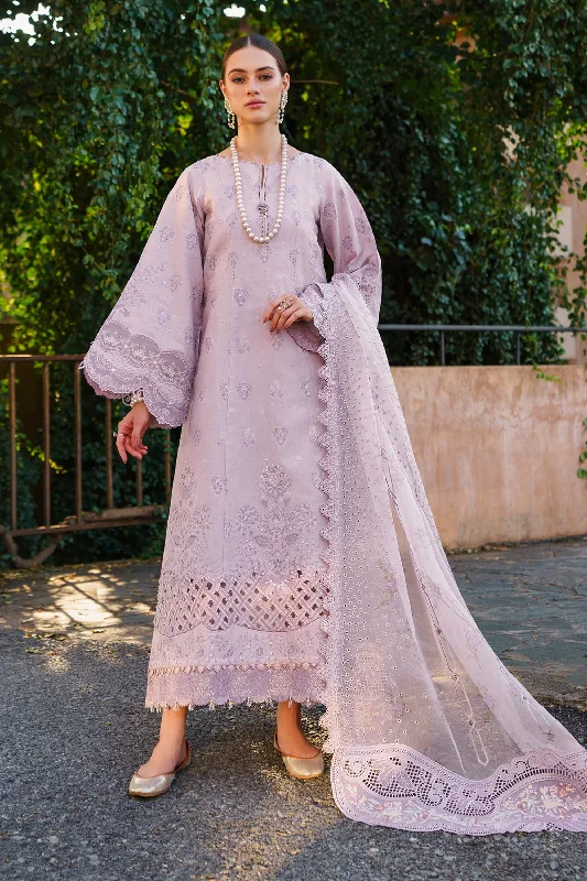 Light Lilac Lawn Pakistani 3PC Suit Dark color unclassified dresses