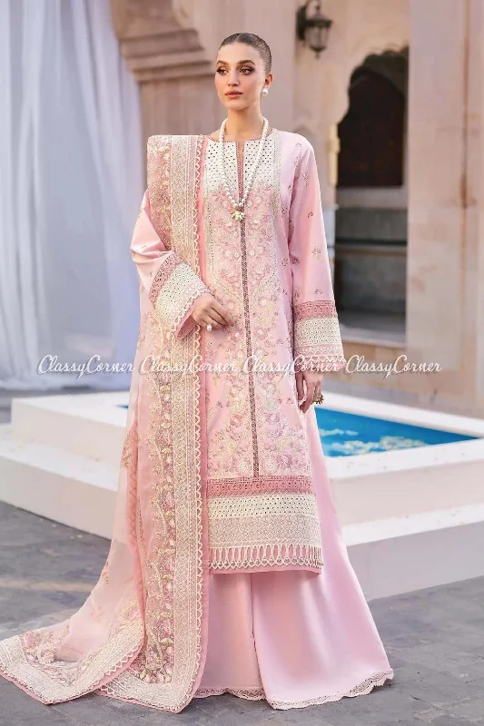 Light Pink Lawn Pakistani Suit Printed unclassified dresses