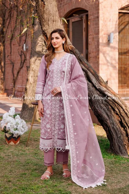 Lilac Lawn Formal Salwar Kameez Long sleeve unclassified dresses