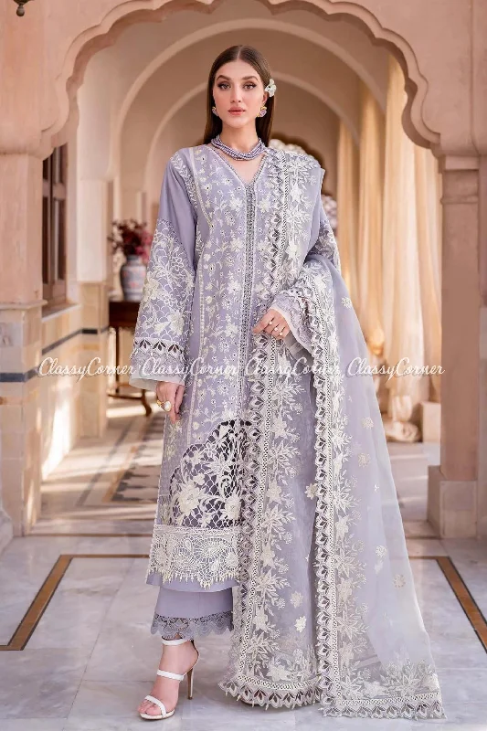 Lilac Lawn Pakistani 3PC Suit Lightweight unclassified dresses