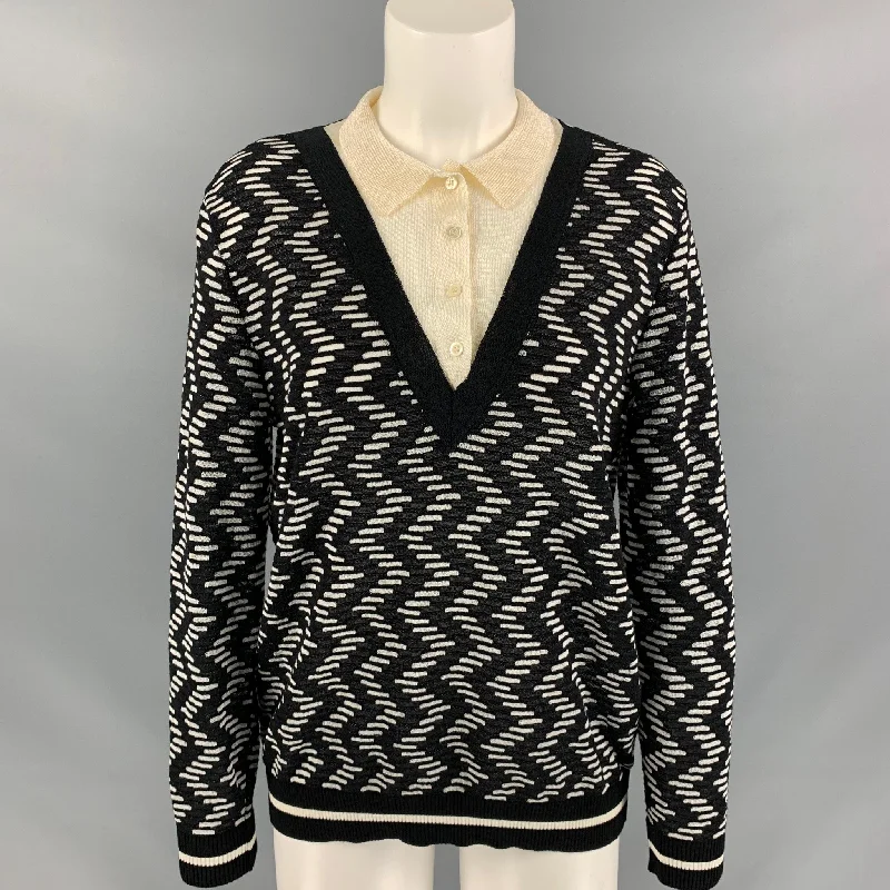 M MISSONI Size 8  Black Grey Knitted Viscose Blend Dress Top Neutral tone unclassified dresses