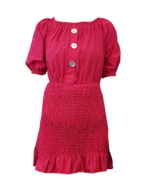 MADISON THE LABEL Women's Pink Cotton 1/2 Sleeve Dress #MS0259 X-Small NWT Graduation unclassified dresses