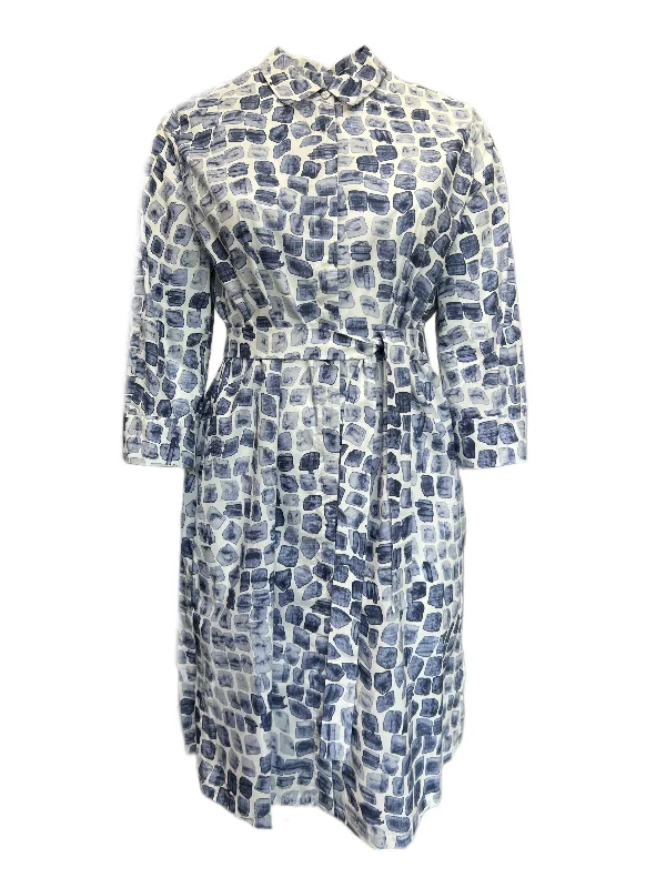 Marina Rinaldi Women's Blue Duemila Button Down Cotton Dress NWT Vacation unclassified dresses