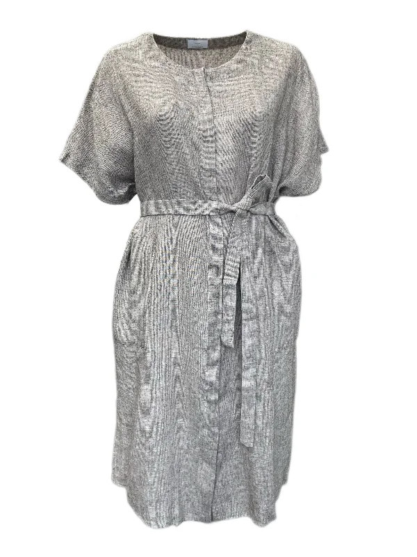 Marina Rinaldi Women's Grey Diaro Button Down Shift Dress Size 22W/31 Wedding guest unclassified dresses