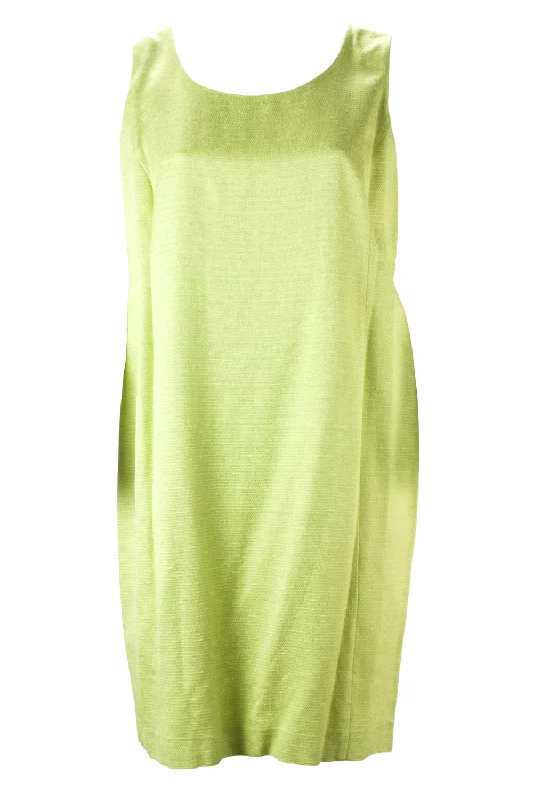 MARINA RINALDI Women's Lime Green Dedal Shift Dress $795 NWT Affordable unclassified dresses